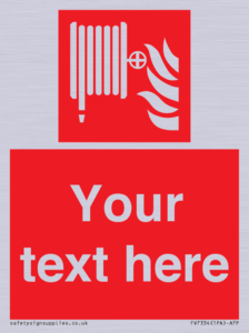 Custom Fire hose reel Sign